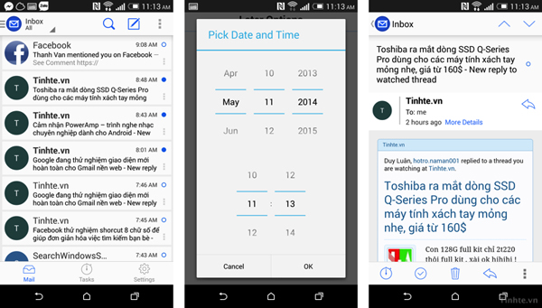 Ứng dụng email thay thế cho Gmail mặc định trên Android