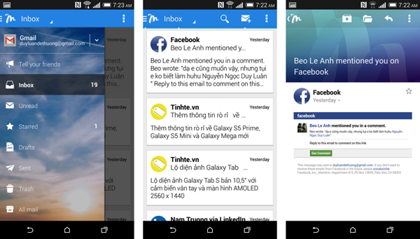Ứng dụng email thay thế cho Gmail mặc định trên Android