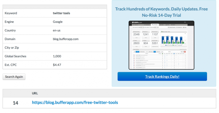 SERPs Rank Checker