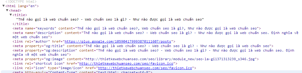 cấu trúc website chuẩn seo 2017