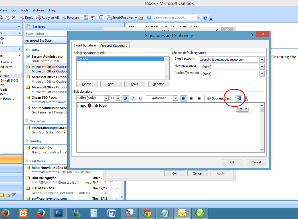 Hướng dẫn tạo chữ ký trong Outlook