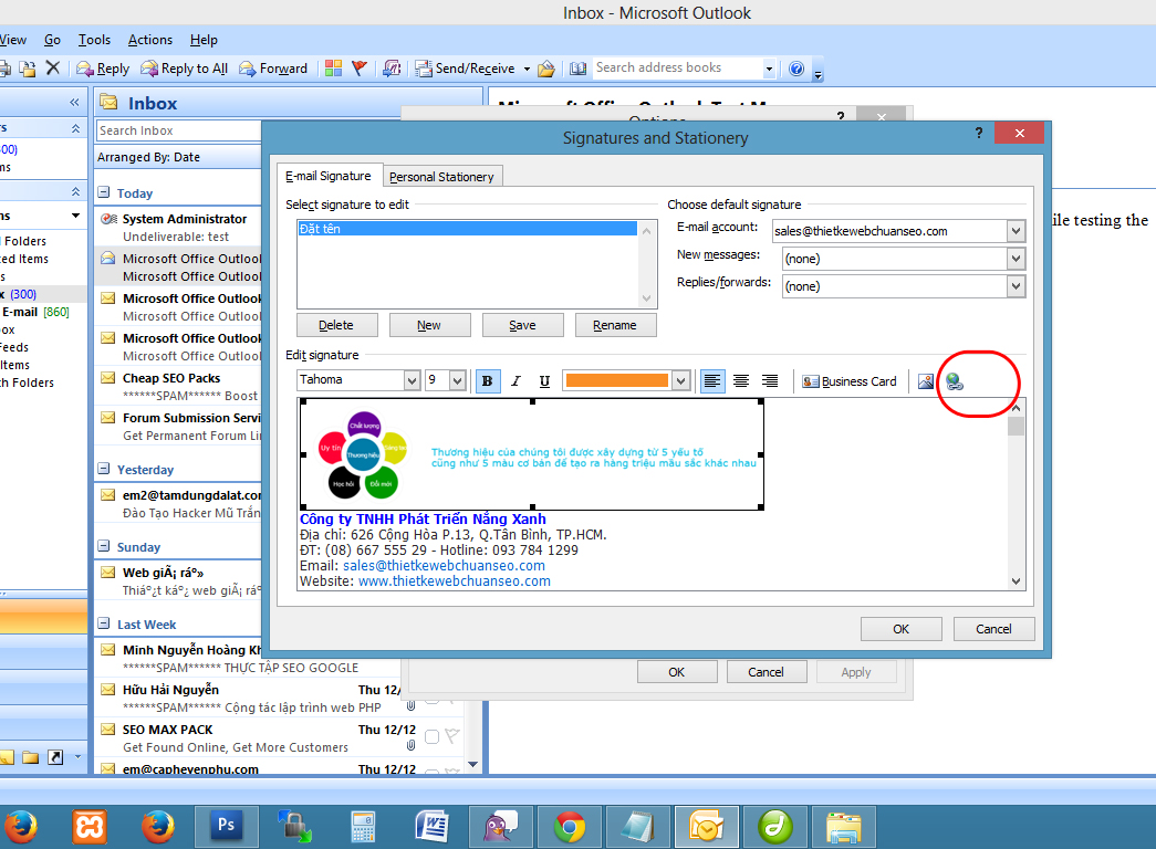 Hướng dẫn tạo chữ ký trong Outlook