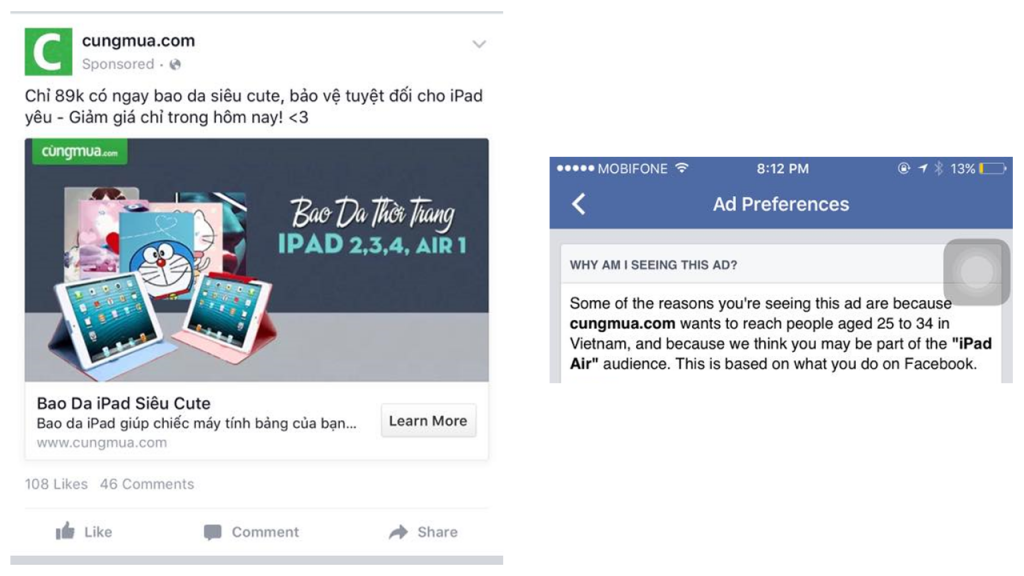 Xem cách người khác chọn đối tượng với Facebook Ads