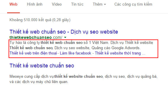 thiết kế web chuẩn seo google