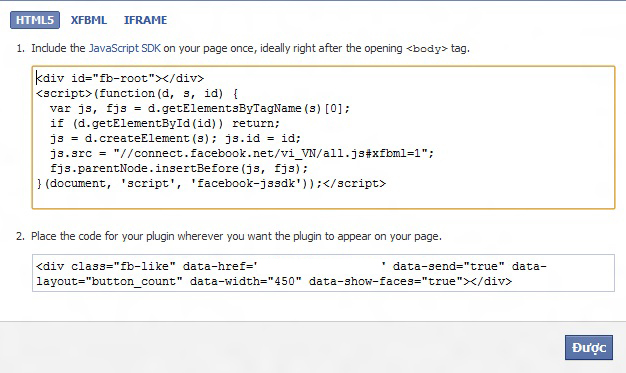 code like buttom Hướng dẫn chèn nút like facebook vào website