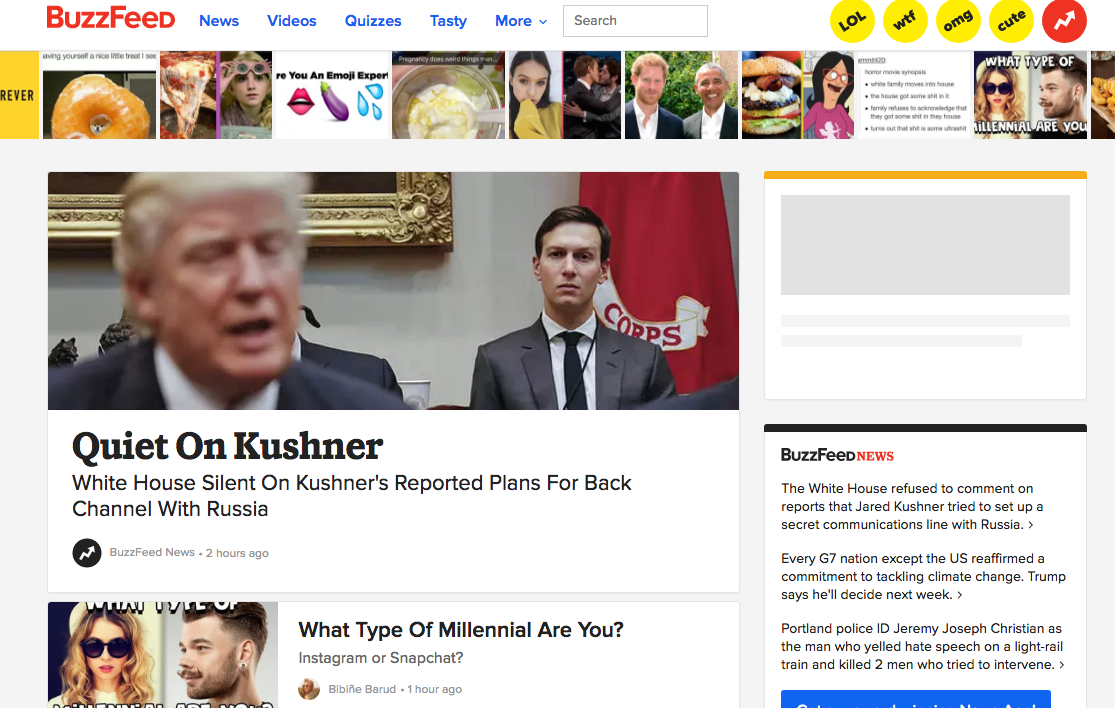 Lấy BuzzFeed làm một ví dụ