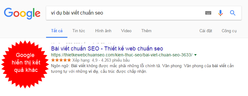 ví dụ bài viết chuẩn seo