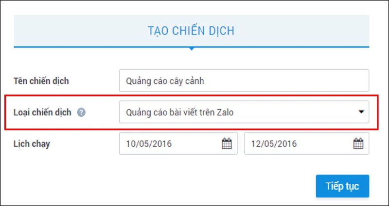 Hướng dẫn quảng cáo zalo