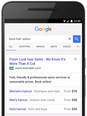 Google tung ra Price Extension cho Mobile Text Ad
