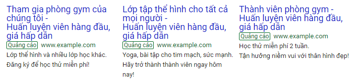 Bạn có các phiên bản quảng cáo khác nhau không?