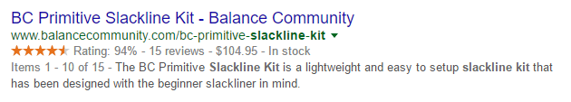 slackline kit on Google Search