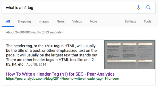 Tối ưu hóa cho Featured Snippets