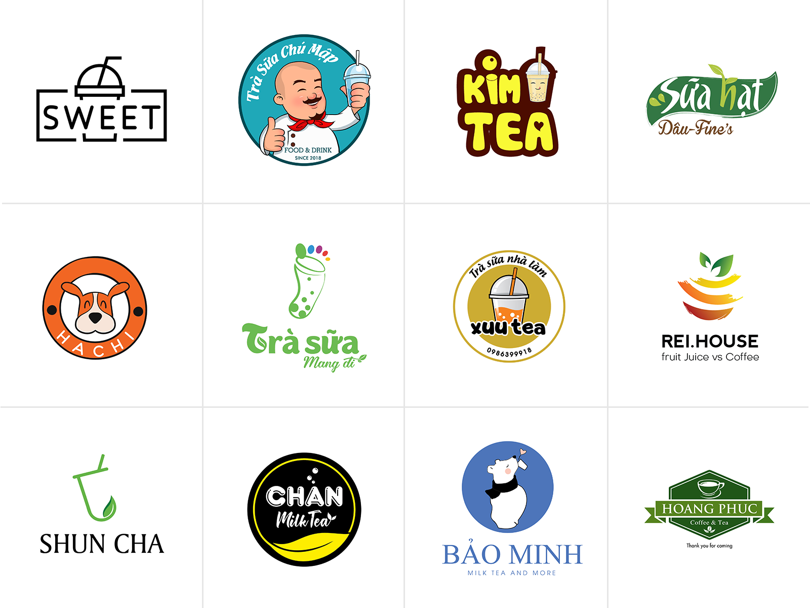 mẫu logo trà sữa đẹp