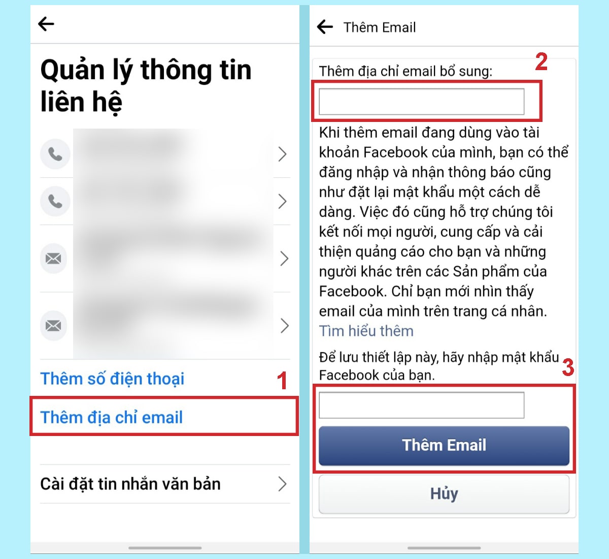 Cách đổi email trên Facebook