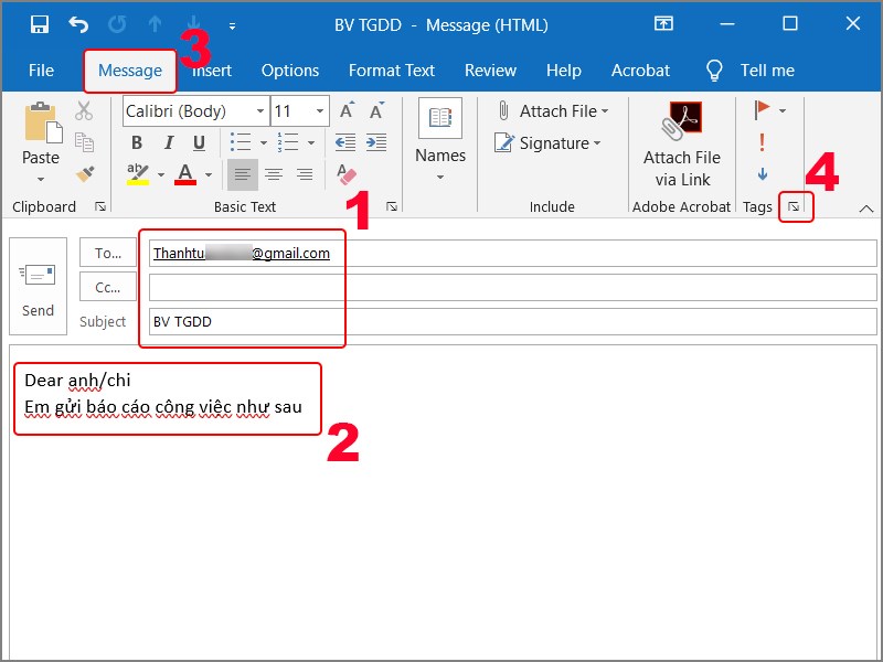 cách cài đặt hẹn giờ gửi mail Outlook