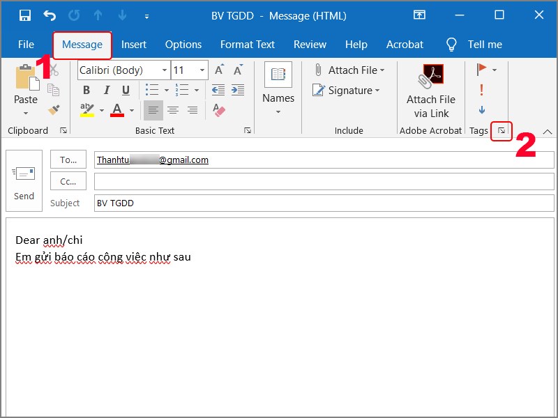 cách cài đặt hẹn giờ gửi mail Outlook