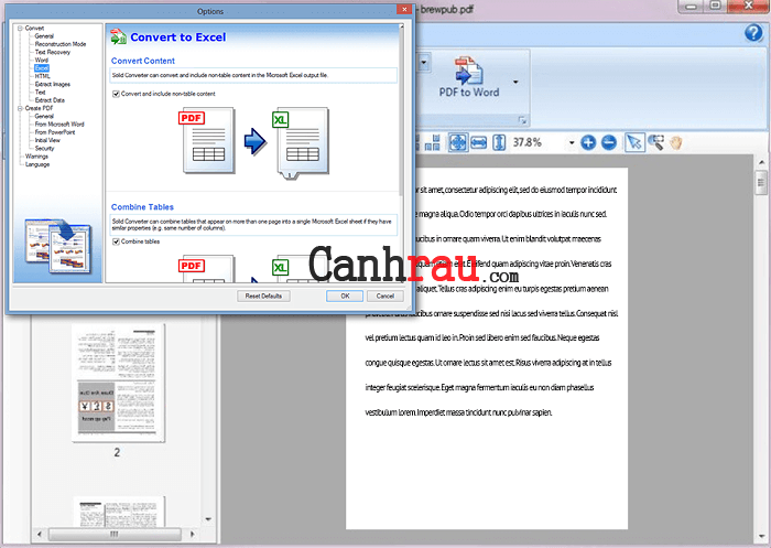 Phần mềm chuyển pdf sang word Solid Converter PDF