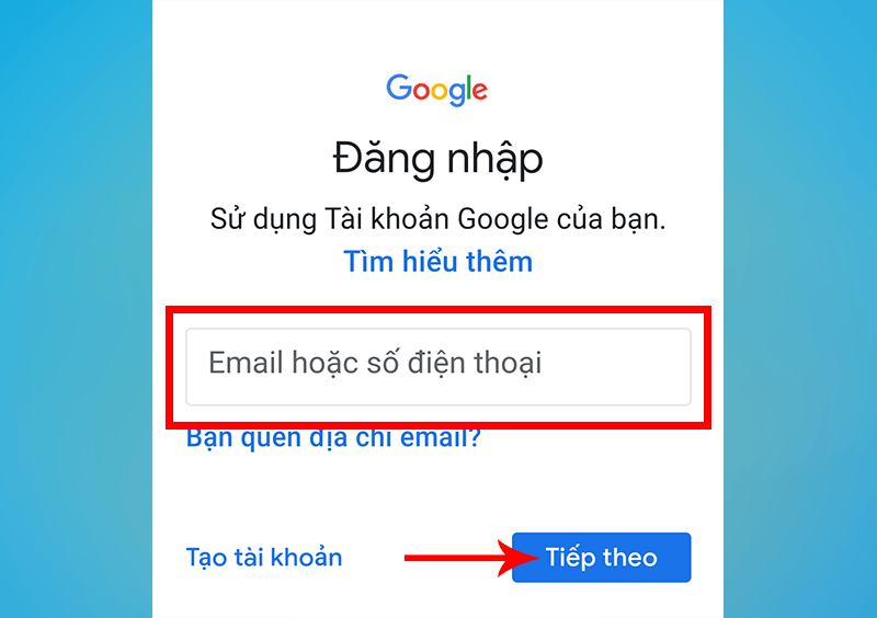 Cách đăng nhập Gmail