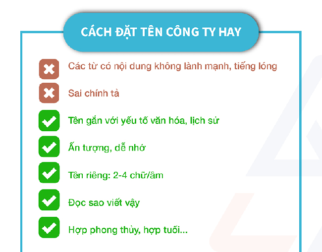 Đặt tên công ty du học