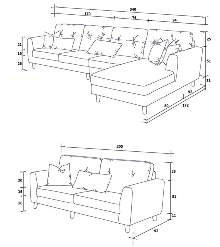 Kích thước ghế sofa