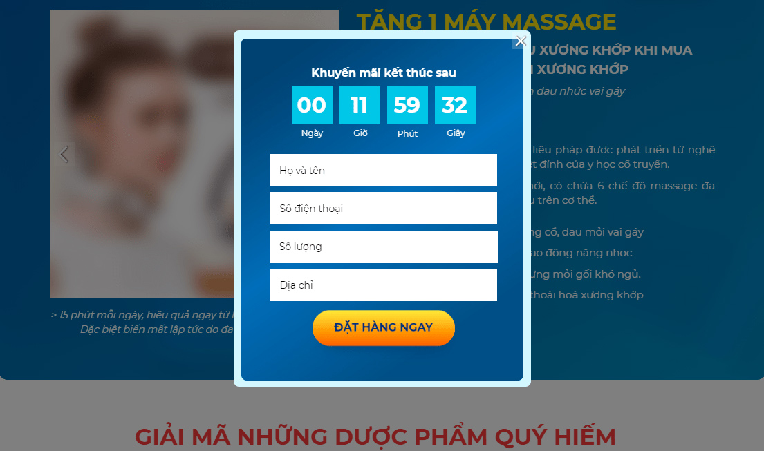 Landing page bán hàng