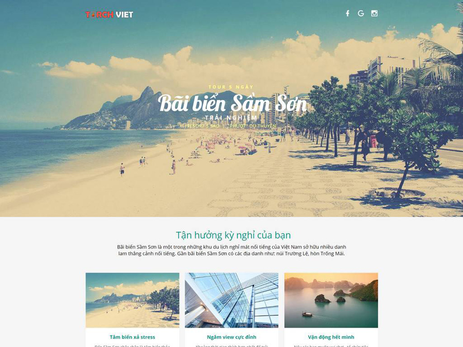 Landing page du lịch