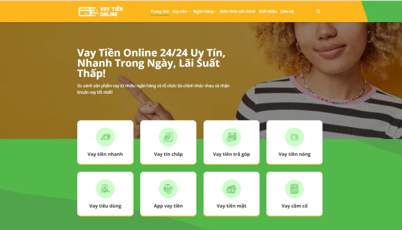 Landing page tài chính ngân hàng