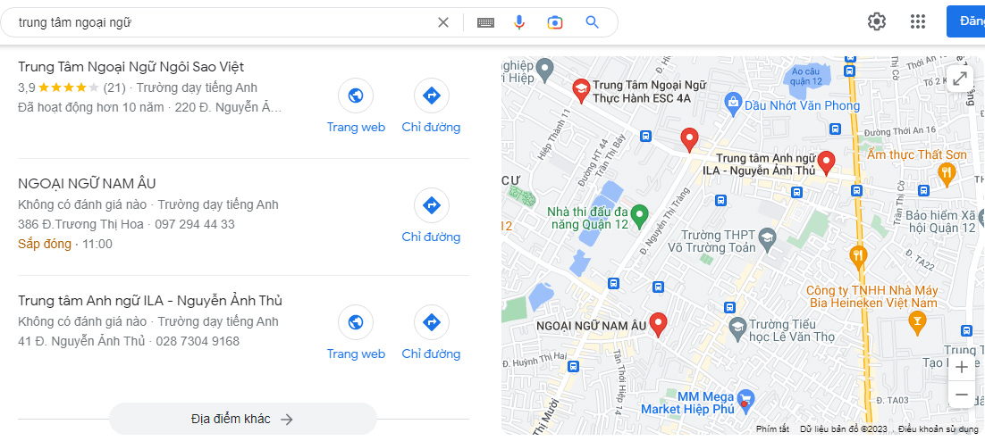 Marketing trung tâm ngoại ngữ