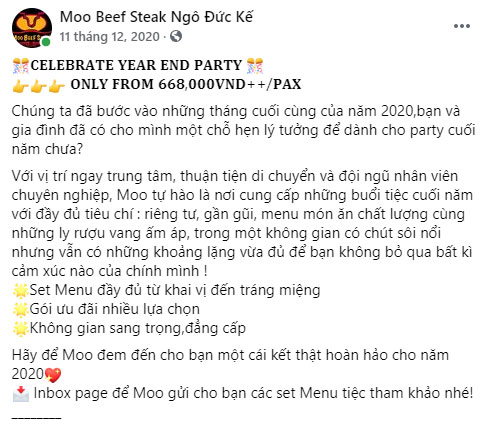 mẫu content bán hàng đồ ăn