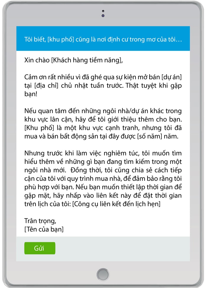 Mẫu mail chuyên gia khu vực