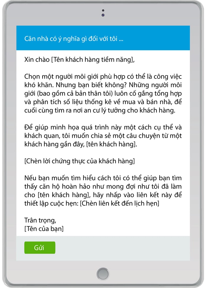 Mẫu email chứng thực