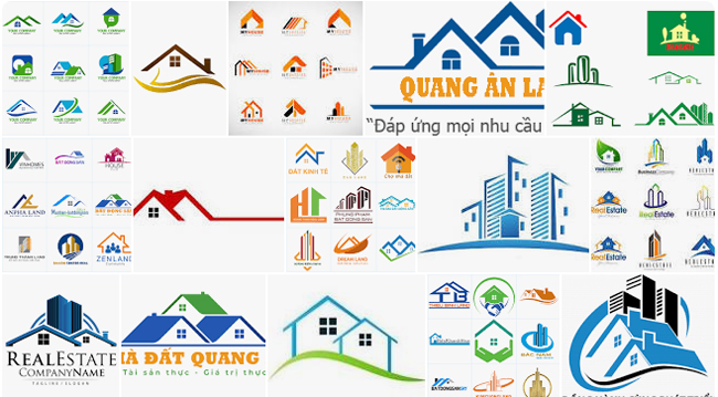 Thiết kế logo nhà đất đẹp tạo logo nhà đất bđs dự án online miễn phí