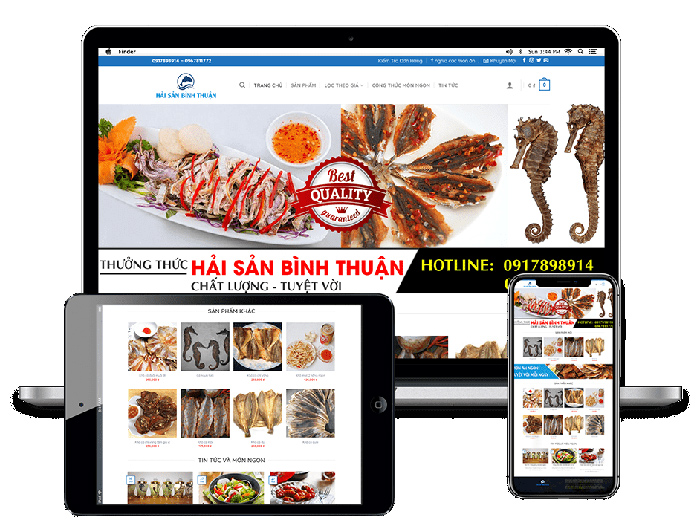 Thiết kế web bán hải sản