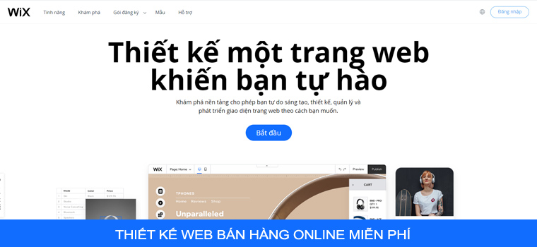 Thiết kế web bán hàng online miễn phí