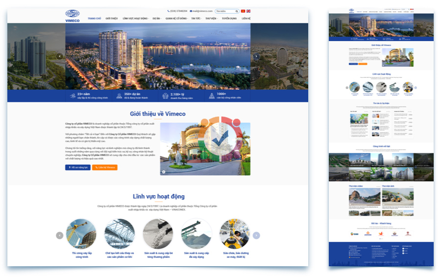 Thiết kế web công ty xây dựng