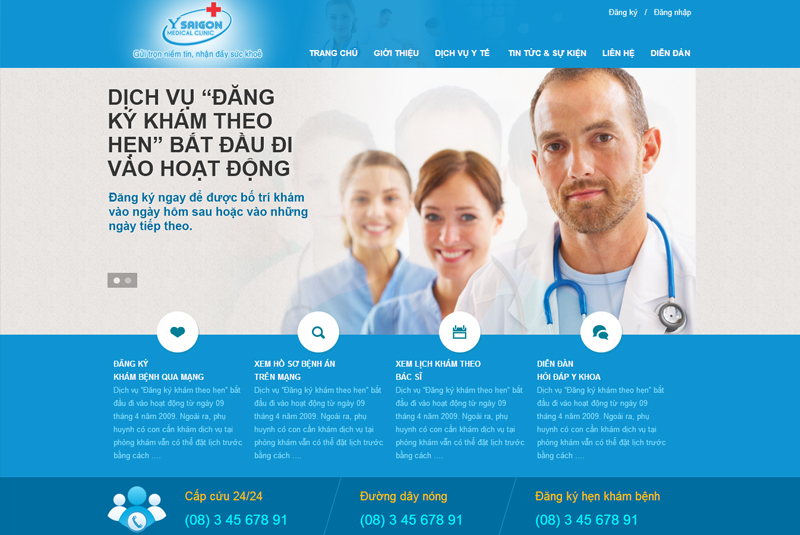 Thiết kế web nha khoa bệnh viện