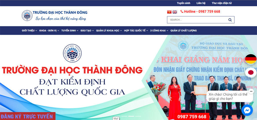 Thiết kế website trường học