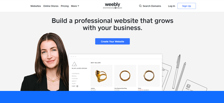 Weebly Thiết kế web bán hàng online miễn phí