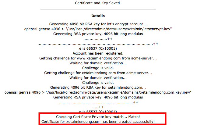 Cài SSL miễn phí DirectAdmin