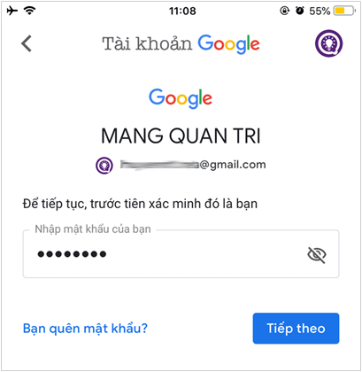 Đổi mật khẩu gmail