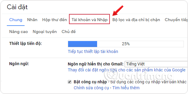 Đổi mật khẩu gmail