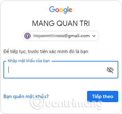 Đổi mật khẩu gmail