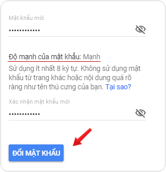 Đổi mật khẩu gmail