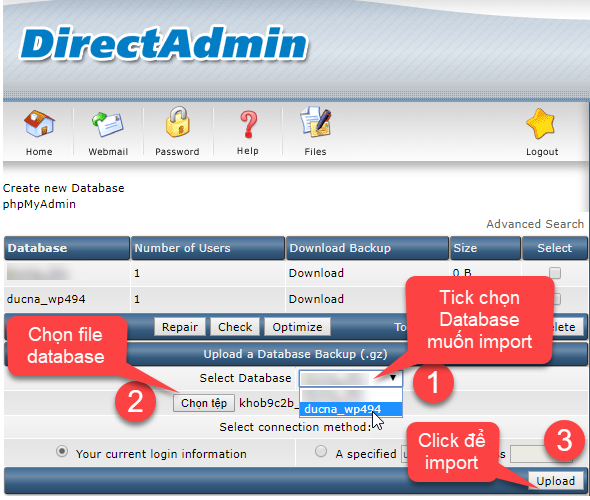 Hướng dẫn sử dụng directadmin