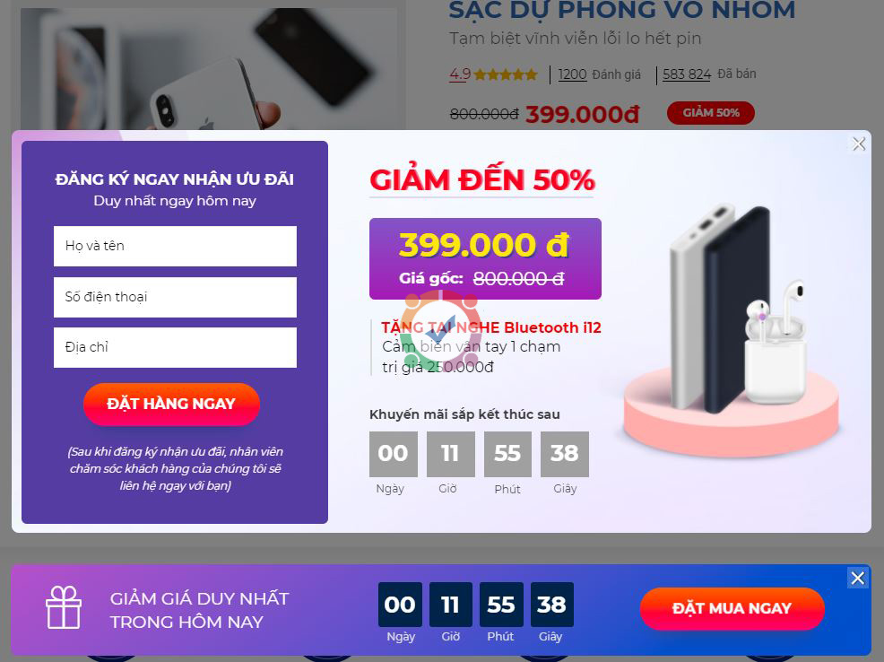 Mẫu website landing page bán hàng 4