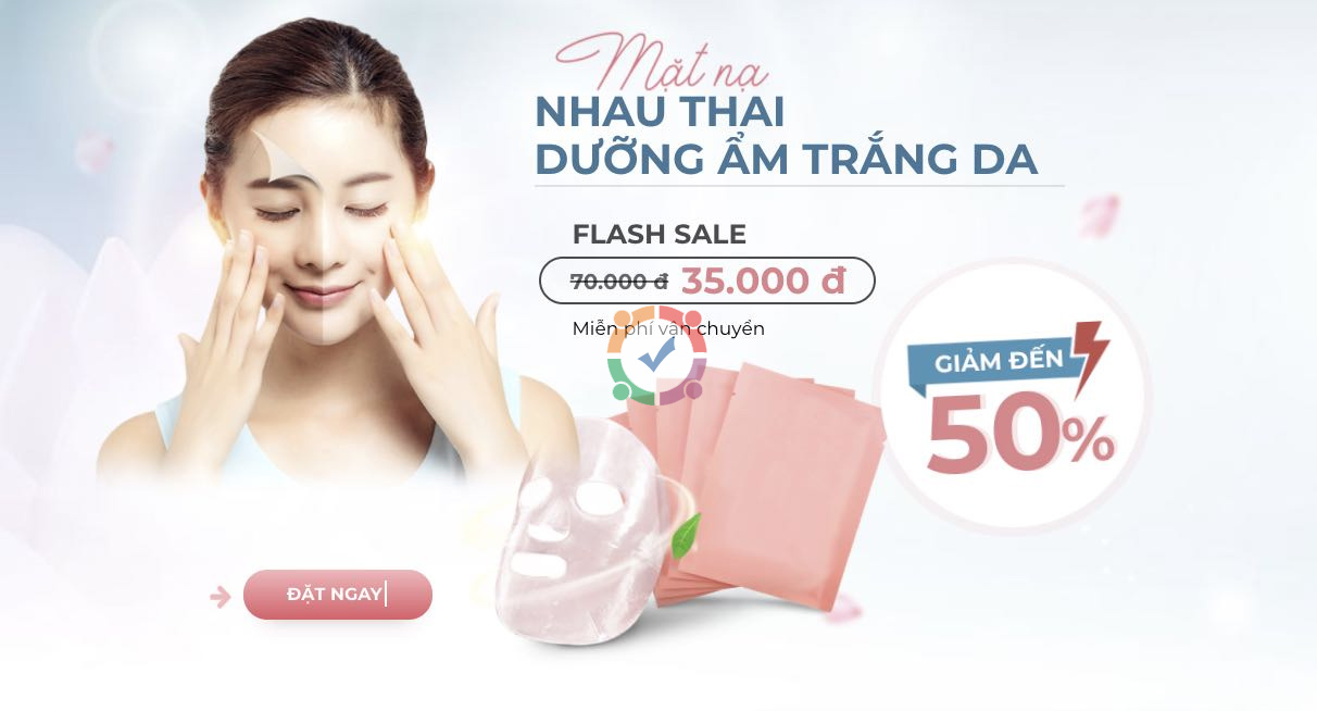 Mẫu landing page bán hàng mỹ phẩm 1