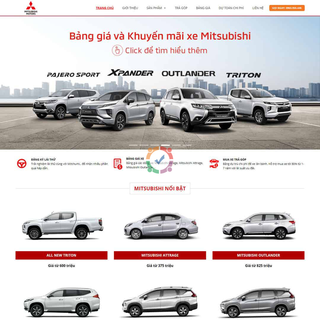 Mẫu landing page bán ô tô 2