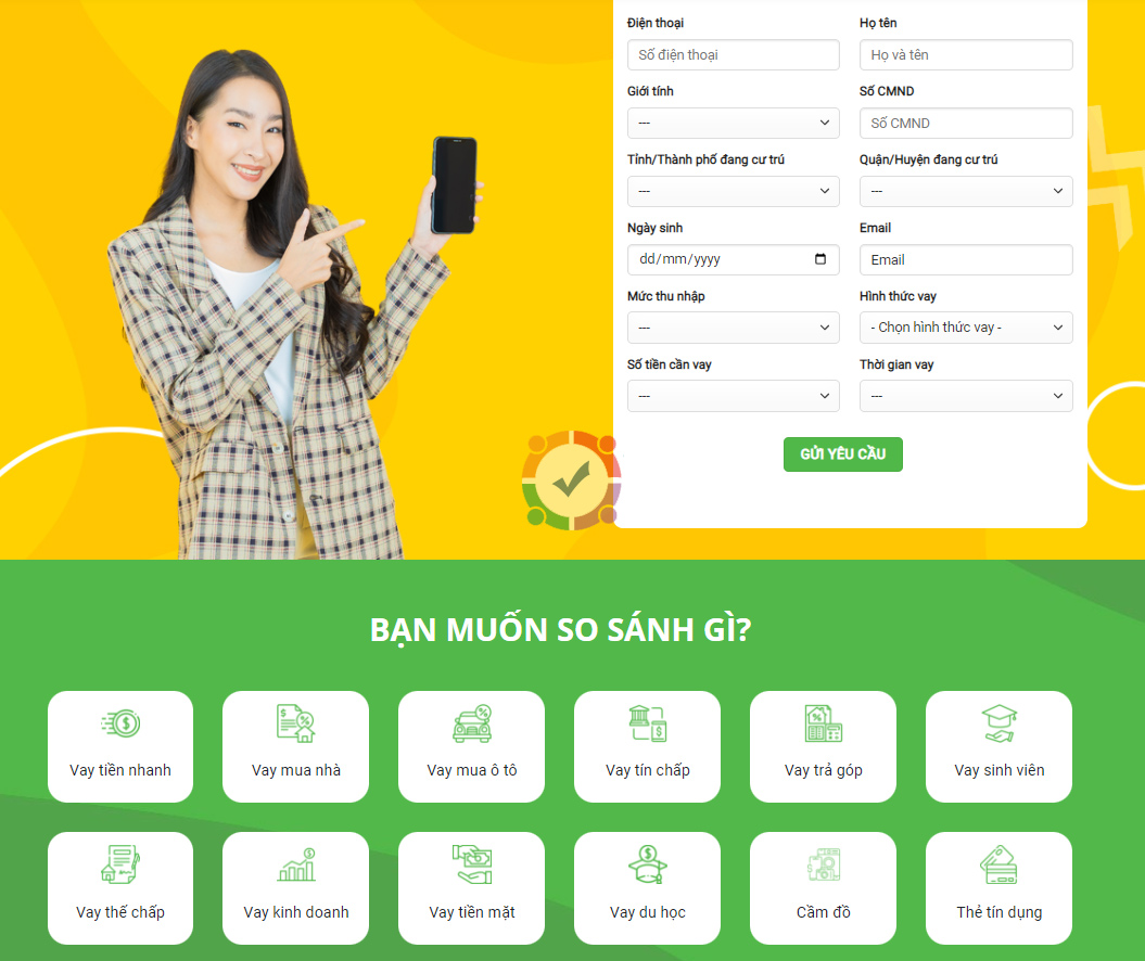 Mẫu landing page tài chính ngân hàng 1