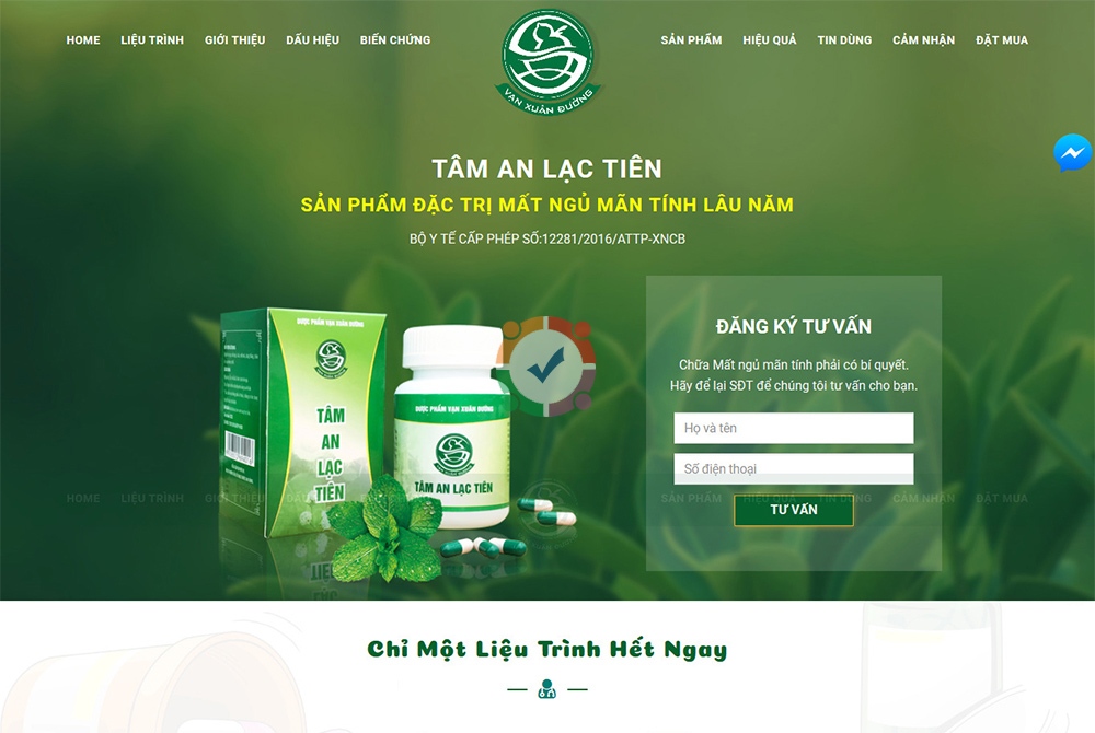 Mẫu landing page thực phẩm chức năng 2