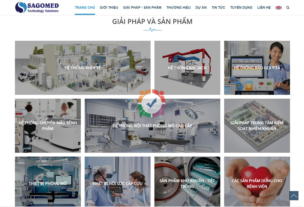 Mẫu web bán thiết bị y tế